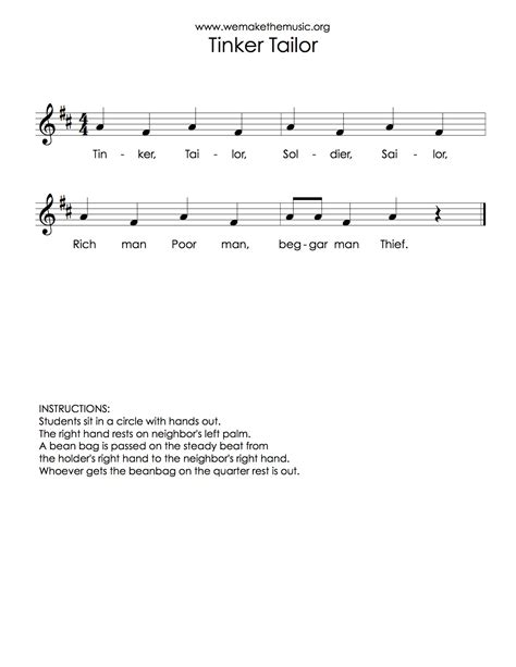 tinker tailor song.